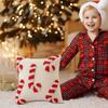 Christmas Cane Sugar Pillow Cover Zipper Closure Decorative Living Room Car Office Pillowcase 2025 Xmas Navidad Party Supplies