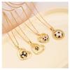 Creative Stainless Steel Heart Football Pendant Necklace For Men Women Party Sports Style Football Fans Necklace Jewelry Gift