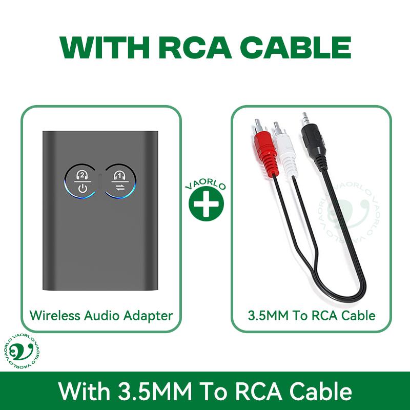 

2 в 1 aptX Bluetooth аудио приемник передатчик aptX-Adaptive AD/HD/LL AAC 3.5MM AUX HiFi музыкальный многоточечный беспроводной адаптер With RCA Cable