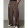Men's straight-leg anti-wrinkle no-iron business casual trousers with premium drape