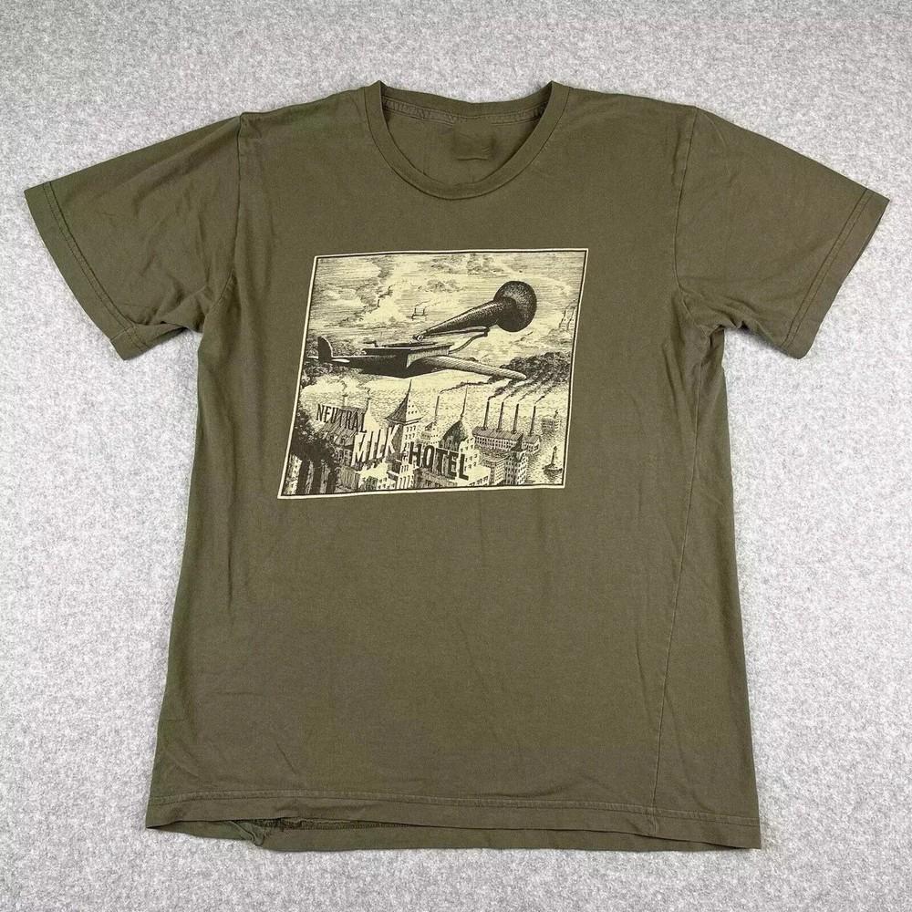 Футболка Neutral Milk Hotel Green Aeroplane Over the Sea Полный размер S-5XL K1049 Унисекс футболка XL