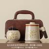 Chinese ceramic teacup new home tea separation office cup Ru kiln tea cup with lid business practical gift