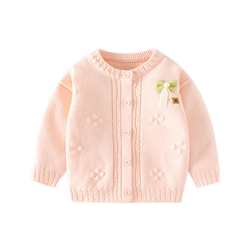 

Stylish Baby Girls Autumn/Winter Knit Cardigan Sweater - Sweet Knit Top for Children 90 cm