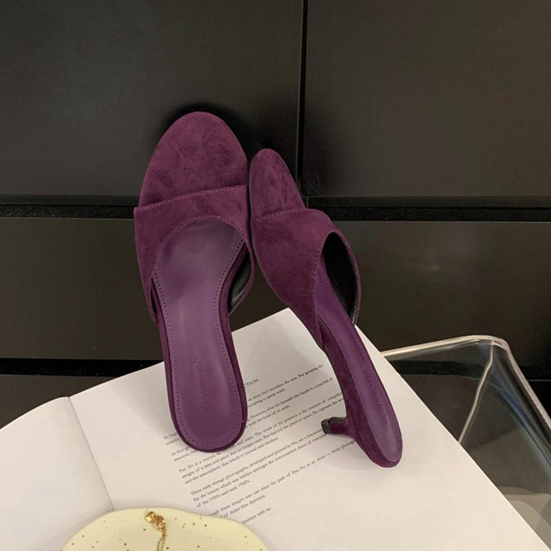 Fashion SUOJIALUN 2025 Summer New Brand Women Slipper Fashion Shallow Slip On Slides Thin Low Heel Outdoor Dress Casual Sandal Shoes