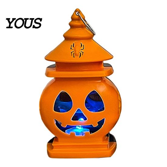 Castle Shape Halloween Light Pumpkin Lantern, Handheld Glowing Jack O Lantern Party Table Centerpiece for Kids, Spooky Decoration Prop, Night