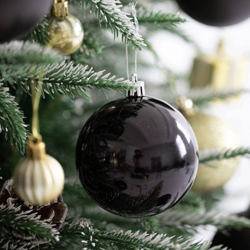 4/6Pcs Glossy/Matte Christmas Tree Hanging Ornament Christmas Home Decoration  Shopping Mall