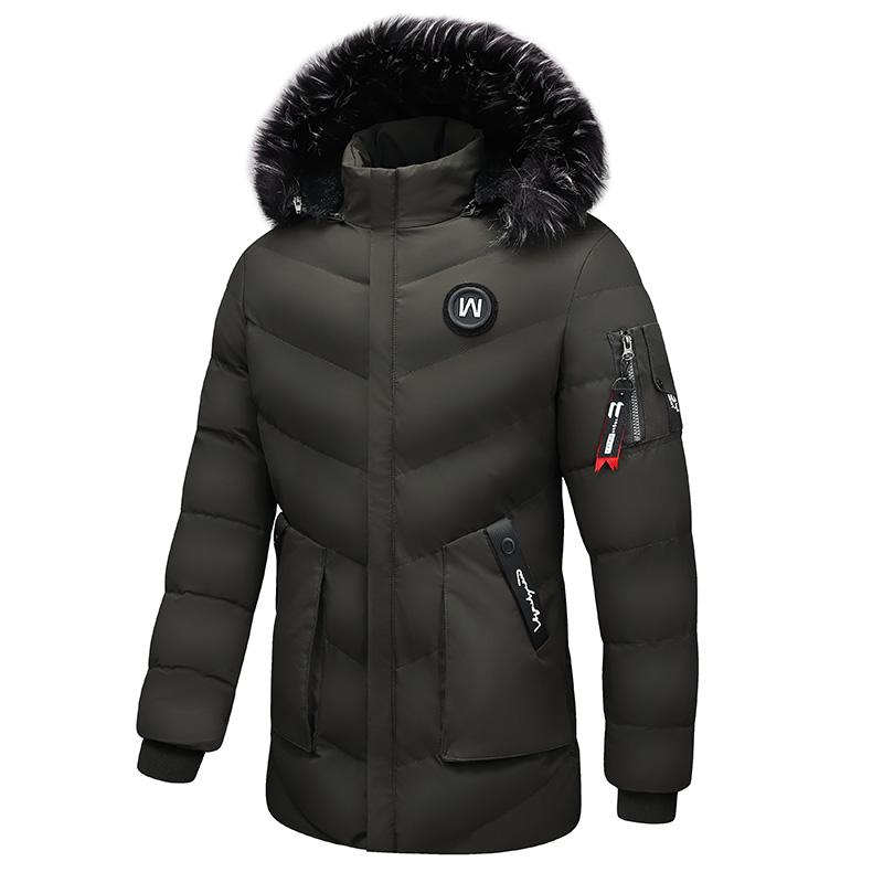 Baumwolljacke für Herren im Winter, für mittlere und junge Jahre, verdickt und schmal geschnitten, koreanische Version, warme Jacke, Baumwolljacke
