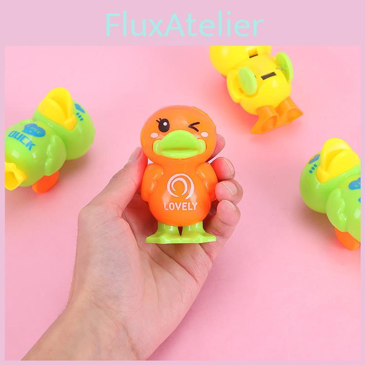 Plastic Mini Cartoon Duck Toy With Rolly Function Kids Interactive Play Car