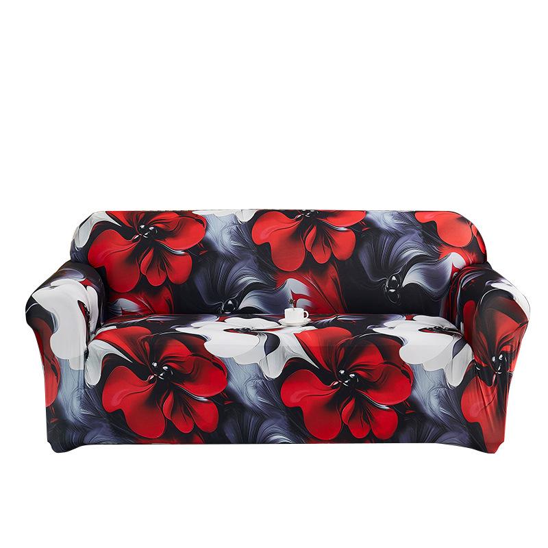 Elastic Printed Sofa Cover Single Double Triple Lazy Sofa Cover Non-slip Protective Cover