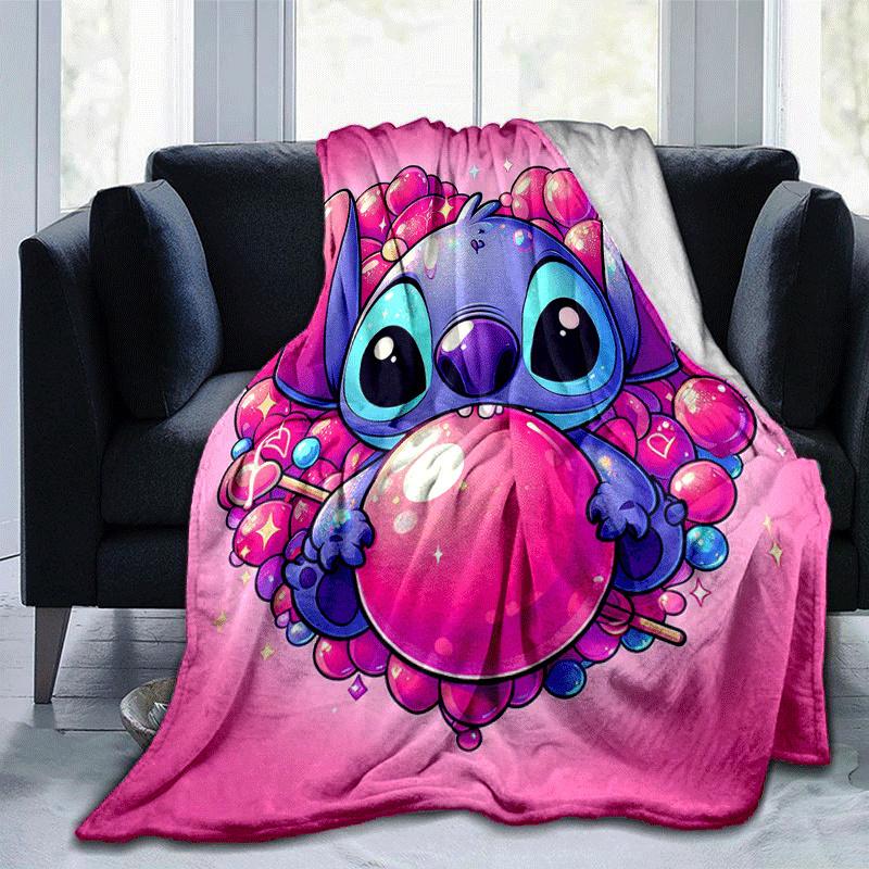

1pc Stitch Printing Blanket - Soft, All-Season Throw for Living Room, Bedroom,Travel 80cmx120cm(31inx47in)