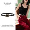 Belt Women's Retro Pin Buckle Belt Decoration with Skirt Black Simple Belt Jeans Belt