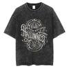Hollow Knight Vintage Washed Gaming Merch Grafik T-Shirt Unisex Unisex Lässig Oversized Baumwoll-T-Shirt für Cosplay Cartoon-Fans