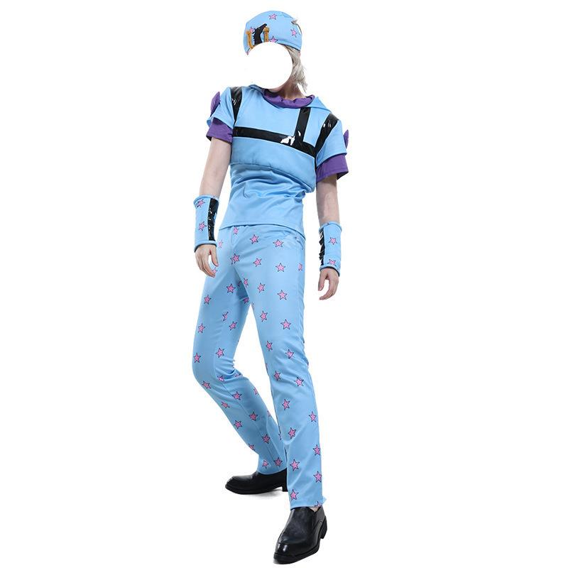 

JoJo s Bizarre Adventure Steel Ball Run Jonathan Johnny Joestar Cosplay Costume Anime Game Suit Halloween Party Role Play Outfit S&Other
