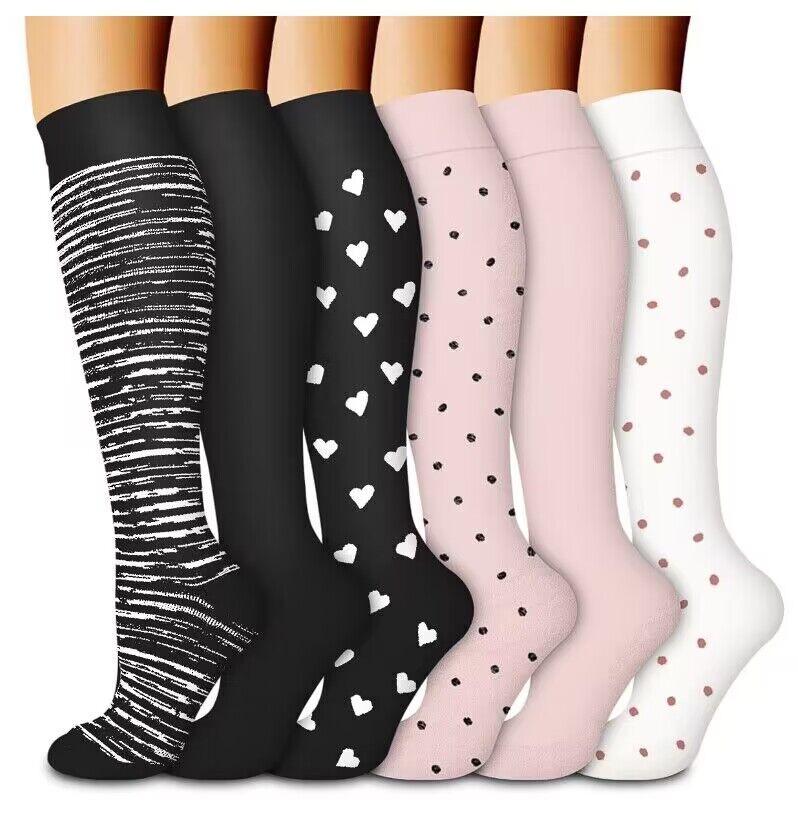 Unisex Cross-Border Compression Socks - Perfect for Sports, Running, Yoga; Knee-High, Calf-Length; Leg Slimming.