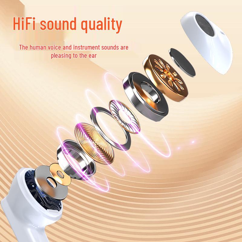 Portable Semi-In-Ear Noise-Canceling Bluetooth Headset with Stereo HD Calls for Sports