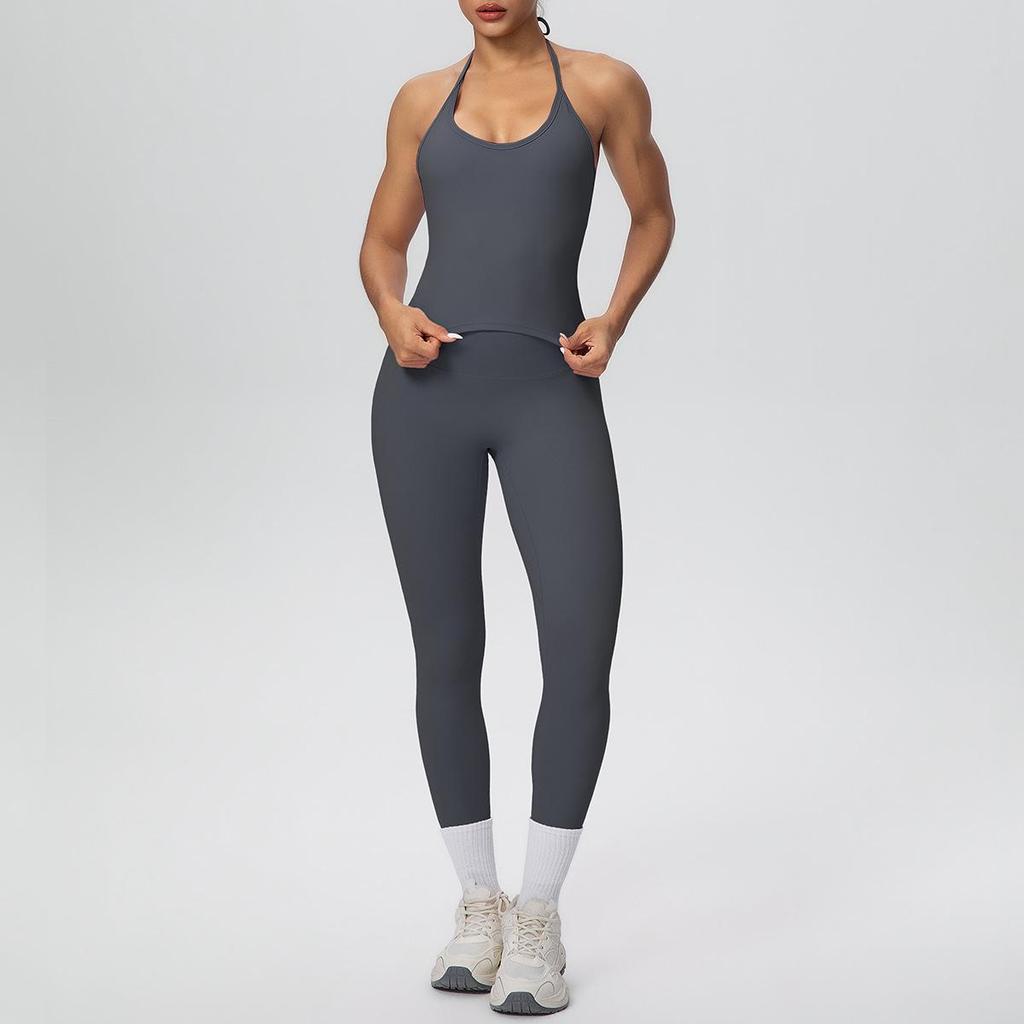 Strappy Back Sports Bra & High-Waisted Butt-Lifting Yoga Pants - Women's Activewear