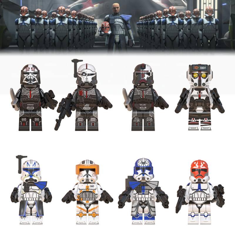 Blocks 8pcs Building Minifigure Clone Ahsoka Troopers Figure Fans Gift