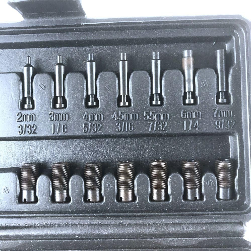 Sada kovových děrovaček, odolná ruční děrovačka od 3/32 do 23/32 palce pro hliník, mosaz a ocelový plech a další