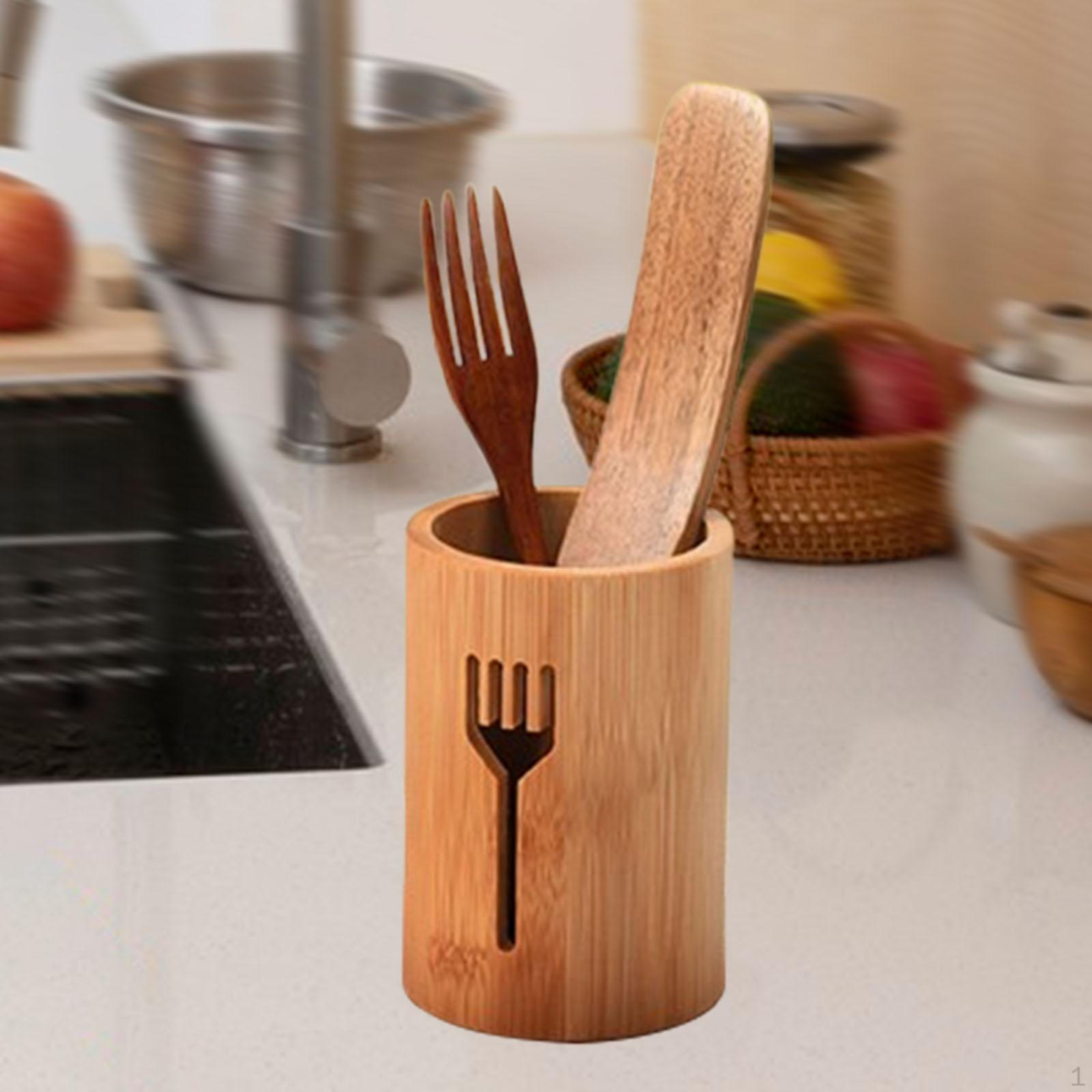 

Бамбуковый органайзер для хранения столовых приборов для кухни и столовой fork
