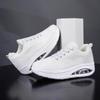 HOHO FAIR Women Shoes Women Platform Shoes Mesh Breathable Thick Soled Shoes Ladies Non-Slip White Sneakers