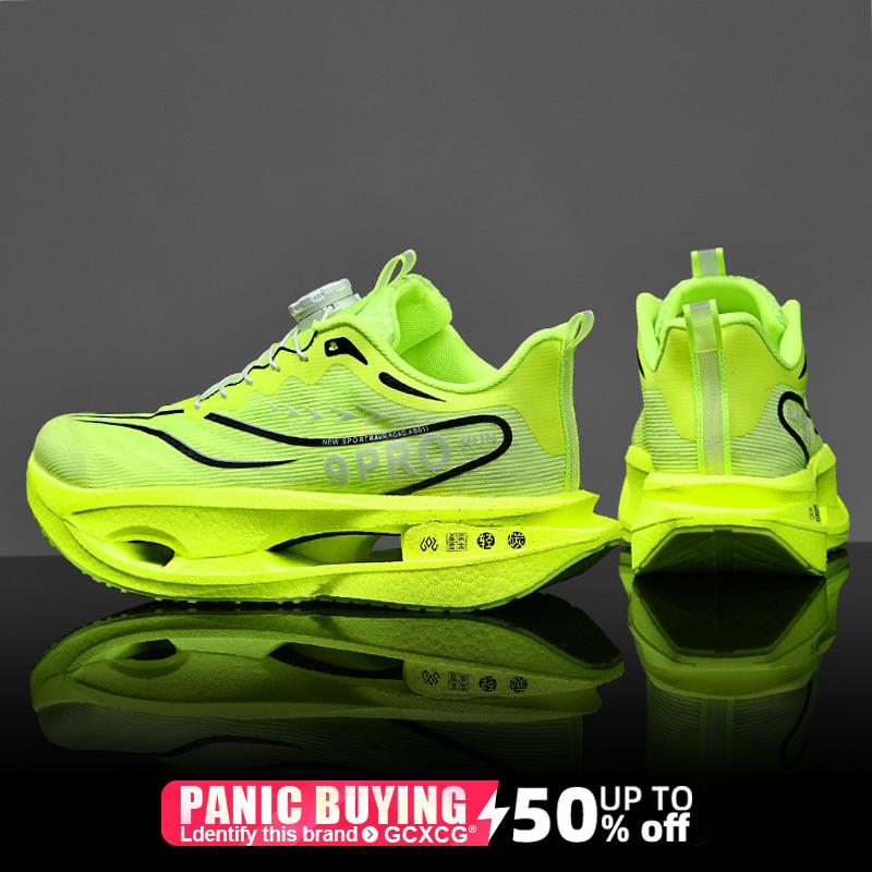 

Running Shoes Speciality Air cushion Marathon Men Sports Breathable Lightweight Women s Comfortable Athletic Nonskid Sneakers 45 зелений