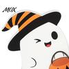 Rustic Halloween Tabletop Decor 3Pcs Sweet Ghost Decor, Wooden Cute Figurines with Candy Freestanding Ornaments Pumpkin & Cauldron, Centerpiece