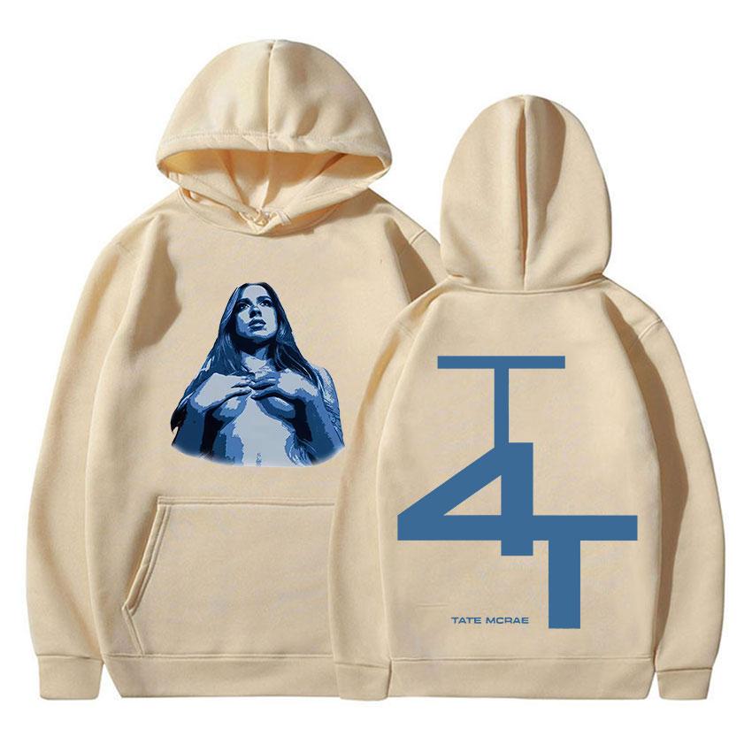 Singer Tate McRae TIT FOR TAT Tour Album 2025 Graphic Hoody Men Women Y2K Fashion High Quality Fleece Pullover Hoodie Streetwear