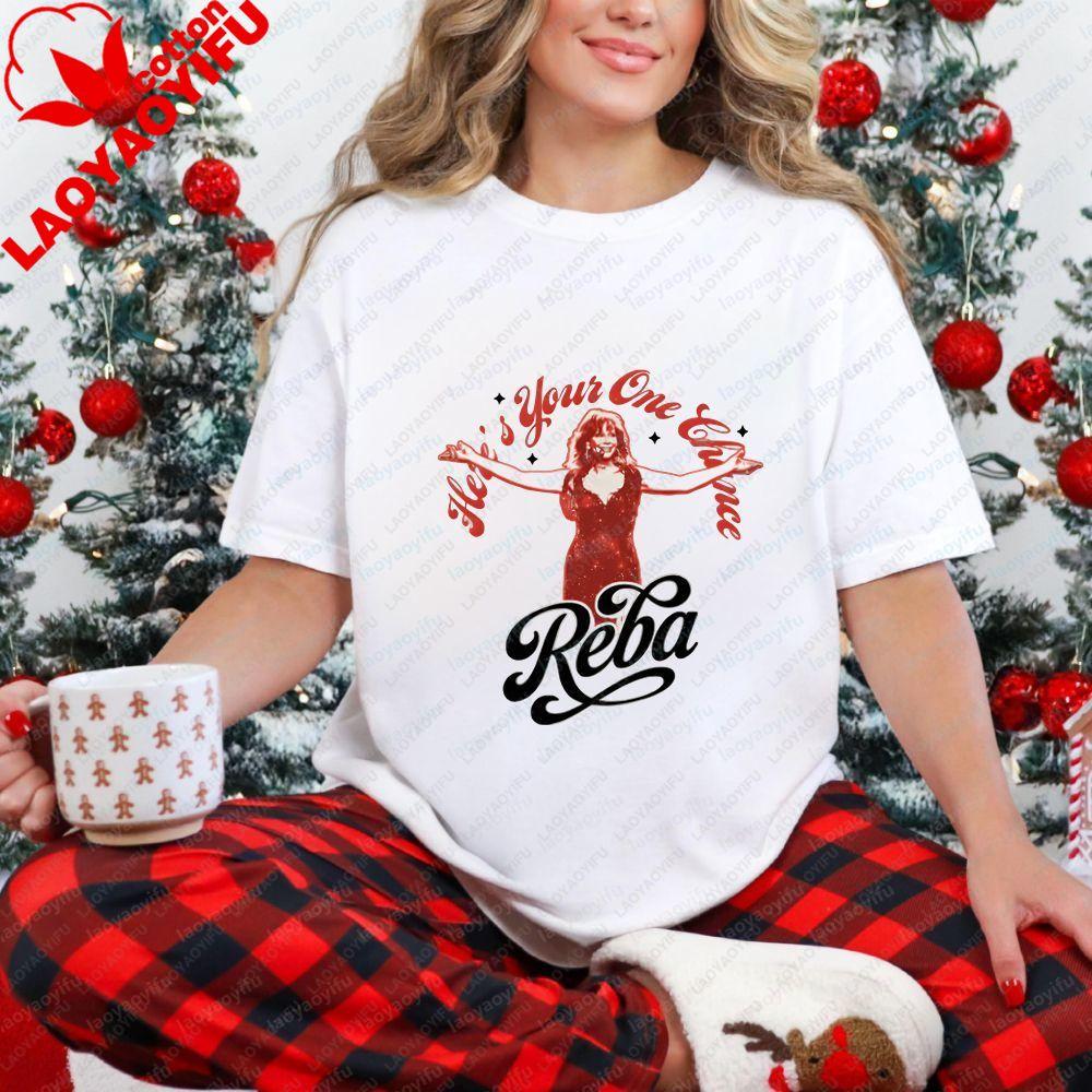 Reba Mcentires New Summer Casual Trendy Shortsleeved Unisexs and WoUnisexs Allpurpose Cotton Tshirt with Pattern Design