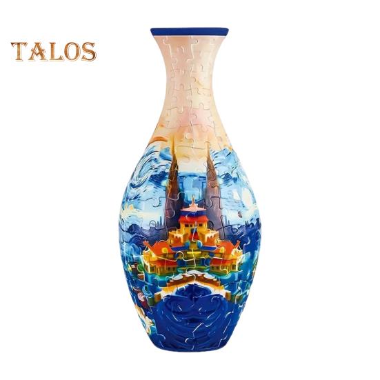 

160 шт./набор 3D пазл ваза DIY ручная работа синяя белая керамическая морская лодка замок держатель для растений контейнер для детей взрослых образовательный изогнутый пазл C