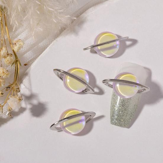 10 sztuk Planet Style 3D ozdoby do paznokci musujące DIY ozdoby do Manicure biżuteria akcesoria rzemieślnicze dla kobiet dziewczyna