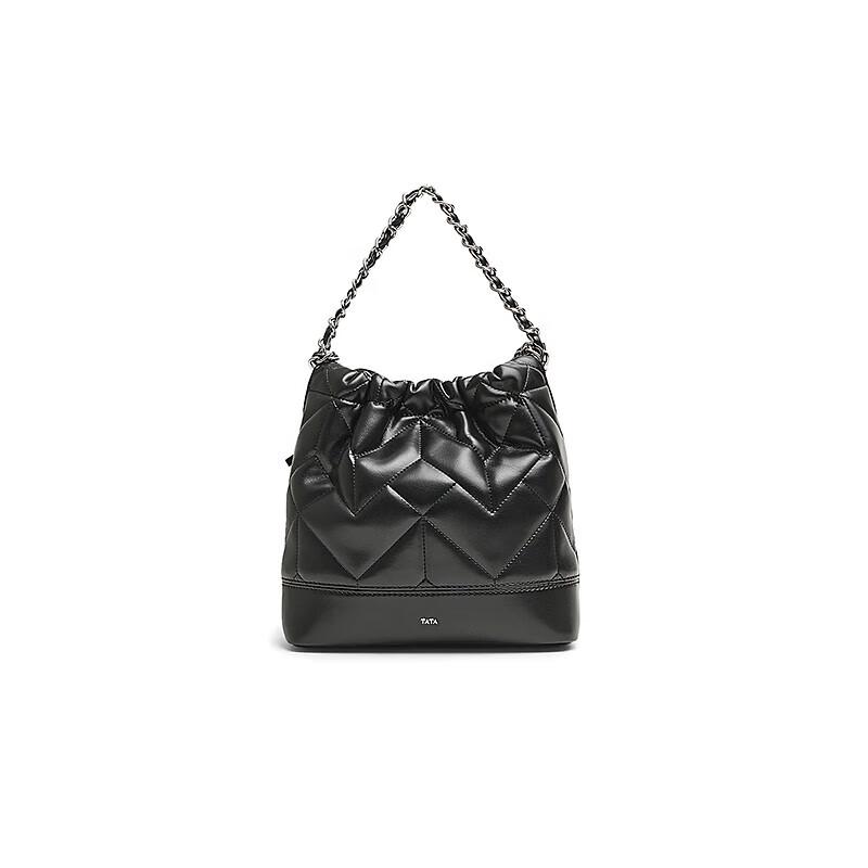 TATA X3419AX5 Quilted Crossbody Bucket Shoulder Bag