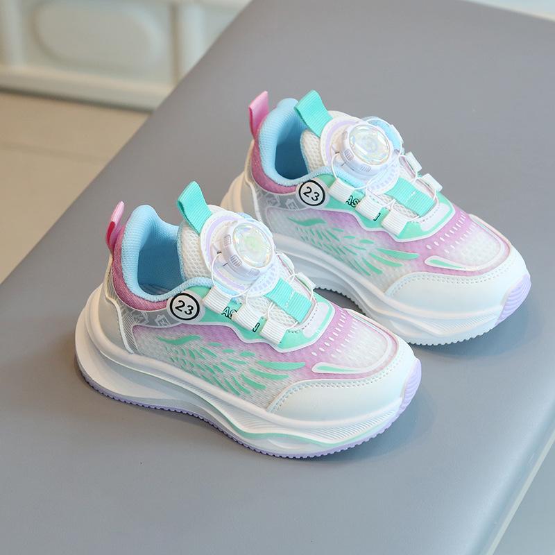 

Детские кроссовки. Повседневная обувь для мальчиков и девочек. Кроссовки с поворотными пуговицами. Кроссовки на мягкой подошве. Детские сетчатые туфли. 21 фиолетовый