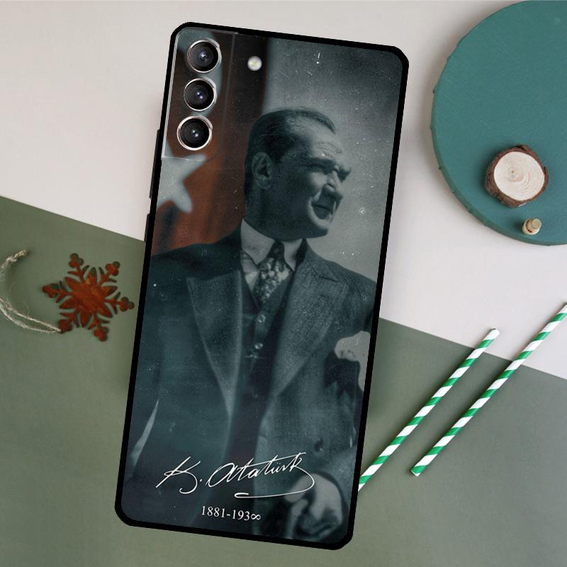 Turkish Ataturk Flag Phone Case For Samsung Galaxy S26 S23 Ultra S20 S21 S22 S24 S25 Plus S10 S25 FE Back Cover