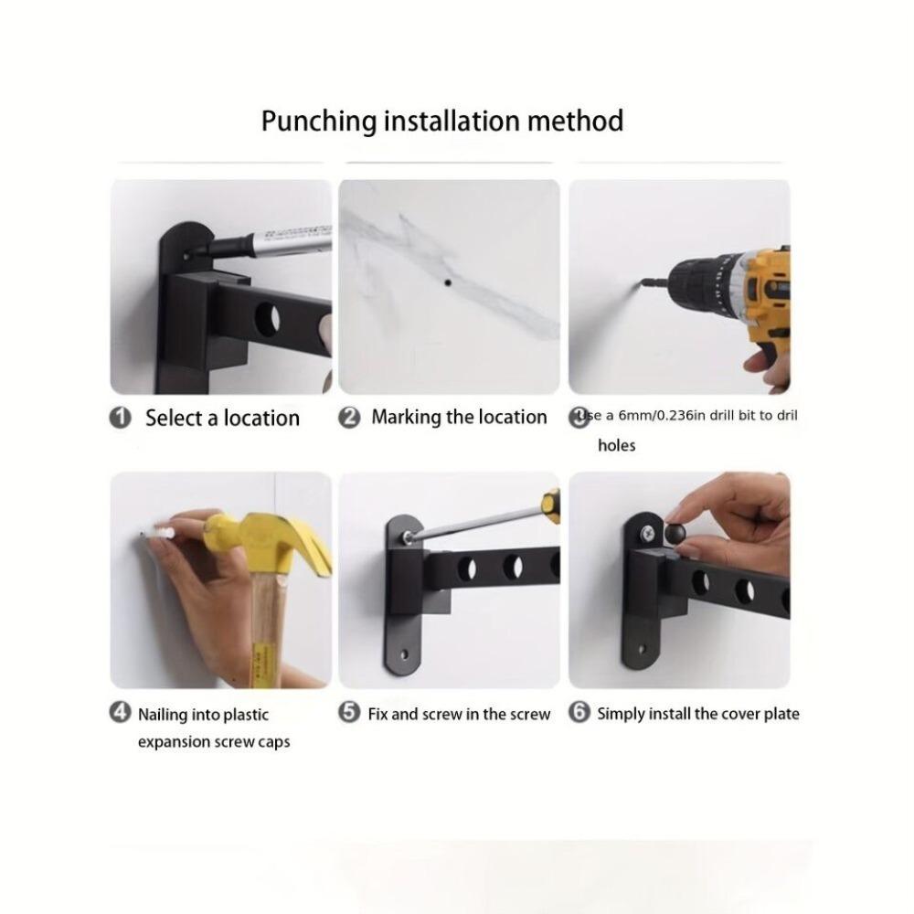 No Punching Required Clothesline Invisible Folding Clothes Drying Artifact  Balcony