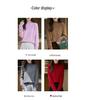 Women's Marled Wool Sweater - Thickened Half-High Neck, Basketweave Loose Pullover, Lazy Style Base Layer Top