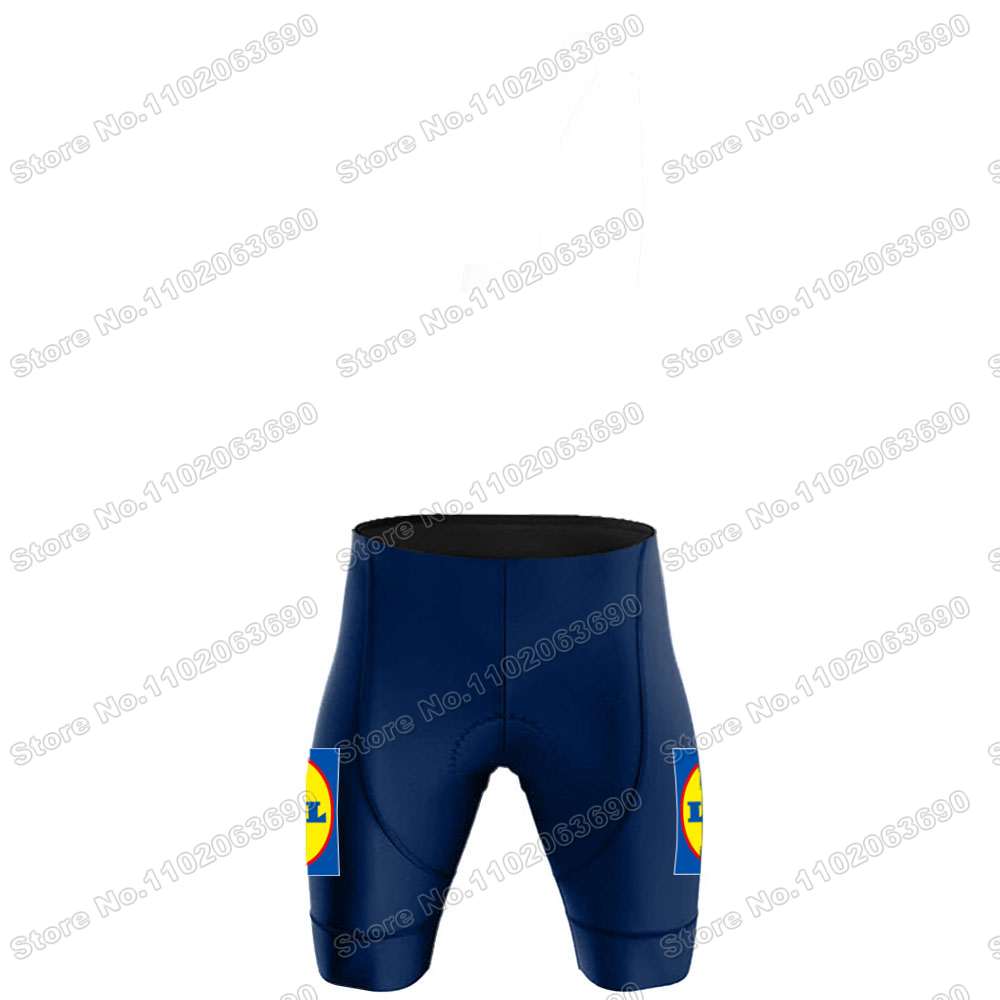 Tým Lidl Cyklistický dres Set Mistr světa Cyklistické oblečení Pánské Krátký rukáv Sestava Silniční kolo Dres Oblek Cyklistické kraťasy s laclem