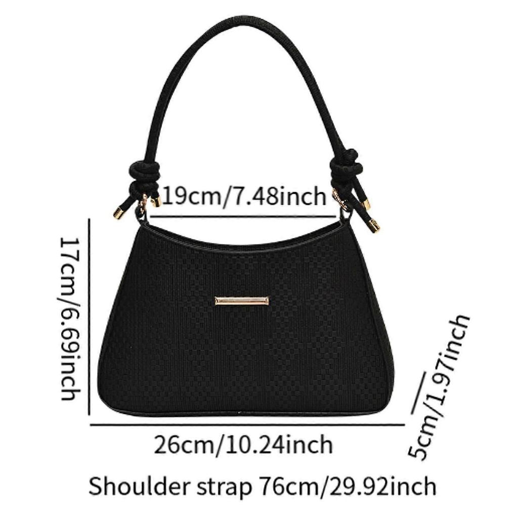 Shoulder Bag for Women Soft Purse Stylish Handbag for Street Shopping Dating Black