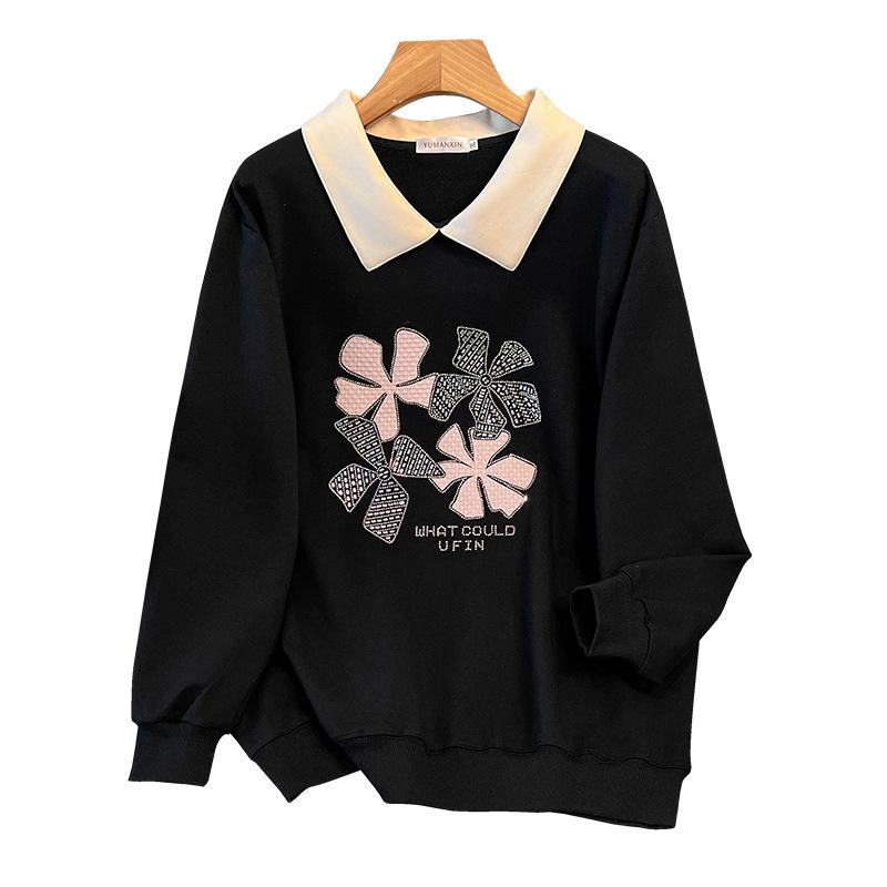 Plus Size Autumn Lapel Hoodie for Chest Circumference 200/300/350 Jin
