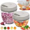 1000ML/600ML Extra Large Hand Pull Garlic Grinder Seasoning Vegetable Chopper Kitchen, Meat Chopper, Kitchen Utensils