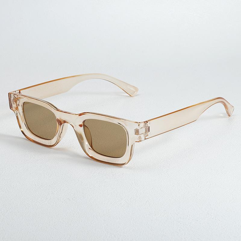 Simple Square Fashion Plastic Sunglasses for Men and Women Trendy UV Resistant Glasses Outdoor Sunscreen Sunshade Eyewear