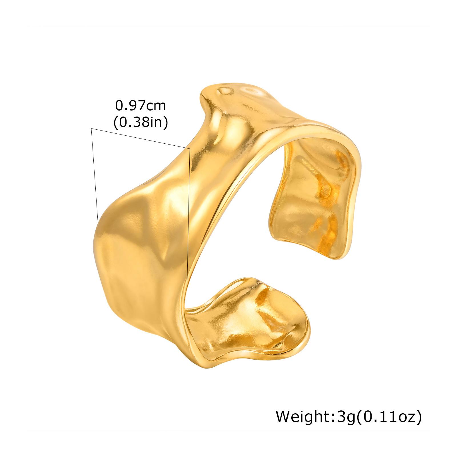 

Vnox Gold Plated Stainless Steel Rings For Women, Flowers Butterfly Irregular Shaped Finger Rings Aesthetic Jewelry Wholesale
