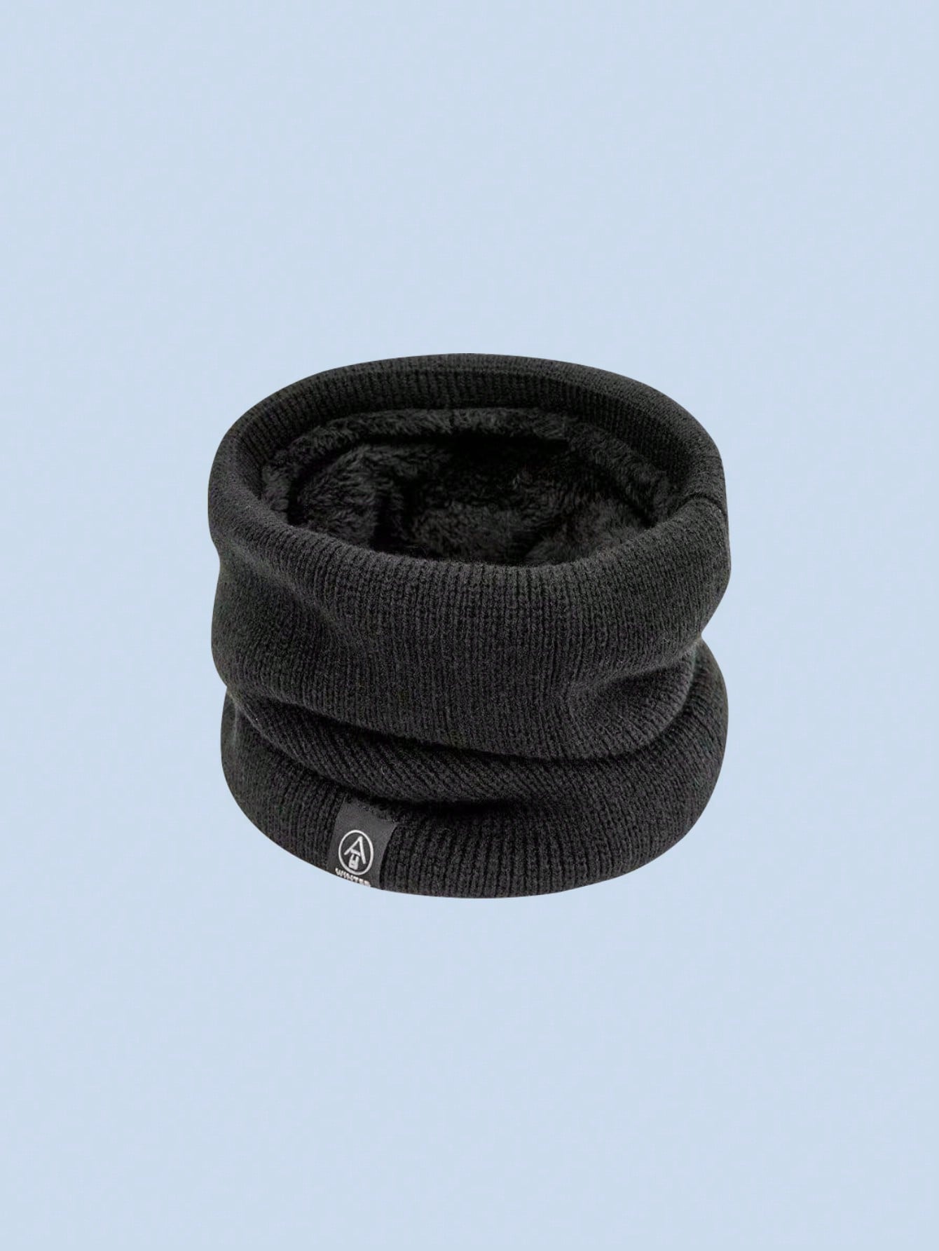 

New Winter Warm Neck Gaiter – Thick Fleece-Lined Knitted Neck Warmer for Men & Women, Ideal Gift Choice чёрный