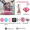 Hot Pink Rose Gold Balloon with 32inch Number Red Lipstick Foil Balloon for Valentine's Day Girl Wedding Birthday Decoration