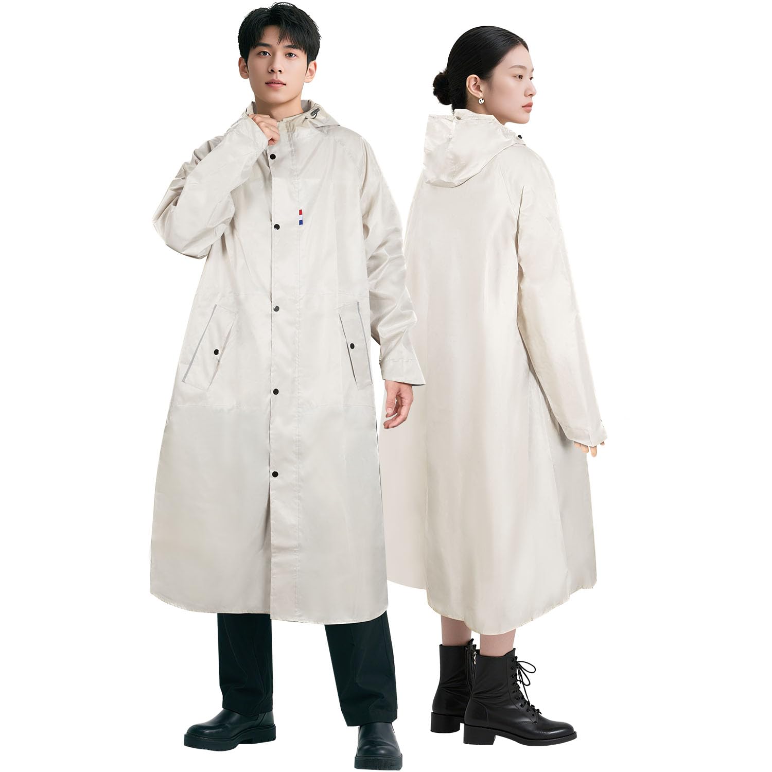 

VARNIC Велосипедный и Совместимый с Рюкзаком Новый Супер Ветрозащитный и и Длинный Дождевик Водонепроницаемый Прочный Толстый Крепкий Вода Идеально подходит для Дождливой и Сильной Унисекс белый