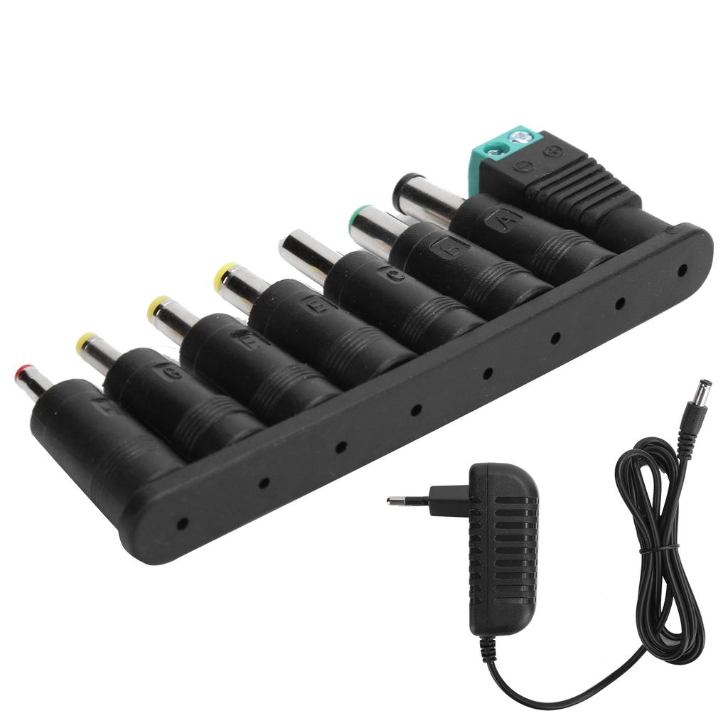 Adaptor de alimentare 12V 2A Benzi LED Încărcător de comutare cu 8 mufe de conversie DC 100?240VEU mufa