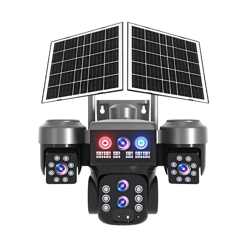 Dual-Lens Solar-Powered Surveillance & Zoom Camera