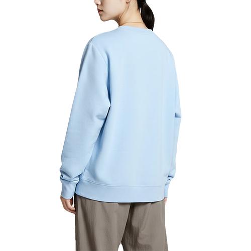 Nike Women's Solid Color Crew Neck Fleece Long Sleeve Sweatshirt in Blue