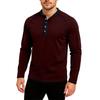 Men's Casual Solid Color Buckle Quick Dry Shoulder  Long Sleeved