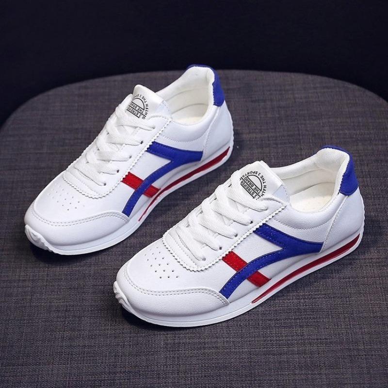Fashion Women Leather Comfort Sports Shoes Woman Small White Shoes Fashion Comfort Sneakers All-match Lightweight Casual Running Shoes
