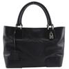 Amazona Justa Handbag Anagram Black Leather Women Used